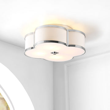 Quatrefoil Scalloped Shade Metal Classic Glam LED Flush Mount - JONATHAN Y